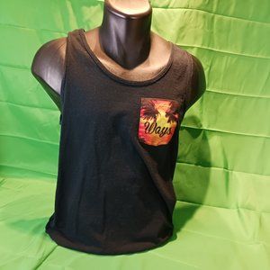 brnad new ways clothing tank top beach hawaii pocket skater skateboard summer S